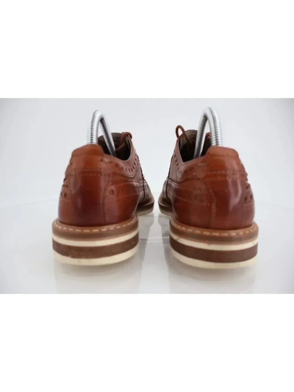 Clarks Mens Pitney Limit Loafer Size 7.5 Brown Wingtip Lace Up Leather Shoe